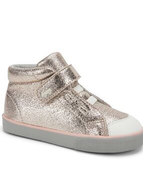 See Kai Run Rose Gold Metallic High-Top Sneakers